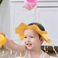 thumbnail image 6 of Baby Shower Cap Shampoo Shower Bathing Hat Soft Elastic Non-Slip Adjustable Hair Head Eye Ear Shampoo Cap-Yellow, 6 of 8