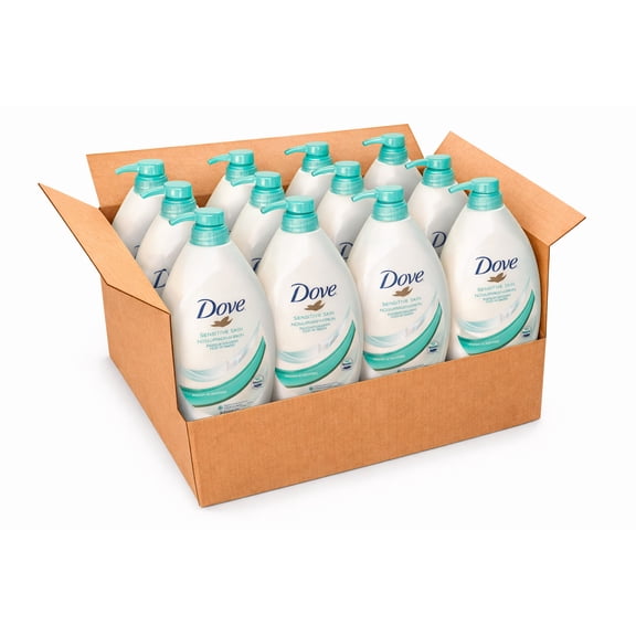 Dove Sensitive Skin Body Wash  1 Liter (33.8 oz) | Case of 12