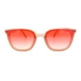 thumbnail image 2 of Womens Hipster Inset lens Thin Horn Rim Hipster Plastic Rectangle Sunglasses Beige - Red, 2 of 5
