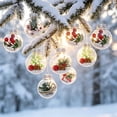 thumbnail image 6 of 12 Pack Pre-Filled Clear Christmas Ball Ornaments,2.4in Transparent Plastic Baubles with Mini Christmas Tree,Pine Needle and Red Berry Decor,Hanging Pendants with for Xmas Tree Home Decor, 6 of 8