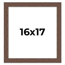 16x17 Frame Brown Farmhouse Solid Wood Picture Frame Width 1.5 Inches | Interior Frame Depth 0.5