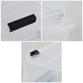 thumbnail image 3 of 4 Pack 20 L Plastic Under Bed Storage Box with Lid, Clear Plastic Storage Bins Under Bed with Wheels, 3 of 7