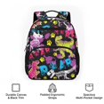 thumbnail image 6 of Uorisanigo School Backpack for Little Boys 6-8, Breathable Large Capacity Daypack with Padded Shoulder, Lightweight Preschool Bookbag for Daily Graffiti Dinosaur Print, 6 of 7