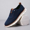 thumbnail image 2 of Men's Casual Walking Sneakers - Breathable Knit Upper Shoes with Quick-Lace Elastic System, 2 of 6