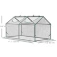 thumbnail image 2 of Portable Mini Greenhouse - 47" Clear Steel Frame Garden Tunnel for Patio, Balcony & Backyard Planting with 2 Windows, 2 of 7