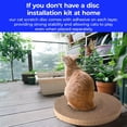 thumbnail image 2 of 10" round cat scratcher pads, 7/8" thick durable cardboard, double-sided & reversible. Compact, stylish, fits modern decor. Pack of 2 or 5, brown, 2 of 2