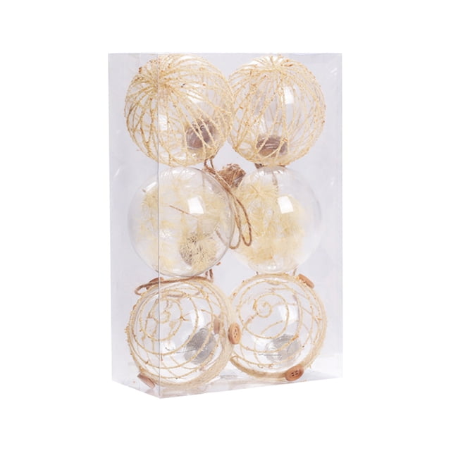 Decoraciones de Navidad Xihbxyly 6 Piezas 8 Cm