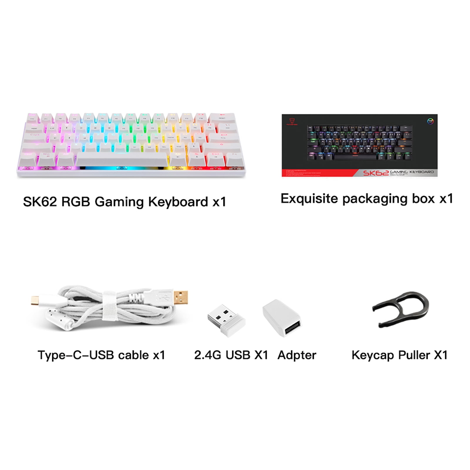 MOTOSPEED Keyboard,Mechanical 61 HUIOP Drive Laptop PC Microscope
