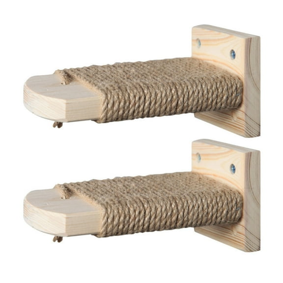 Cat Climbing Steps for Crate Cage Sisal Hemp Covered Pet Scratching Step Cat Perch Furniture Cage Shelf Ladder with Install Screws for Kittens Adult Cats