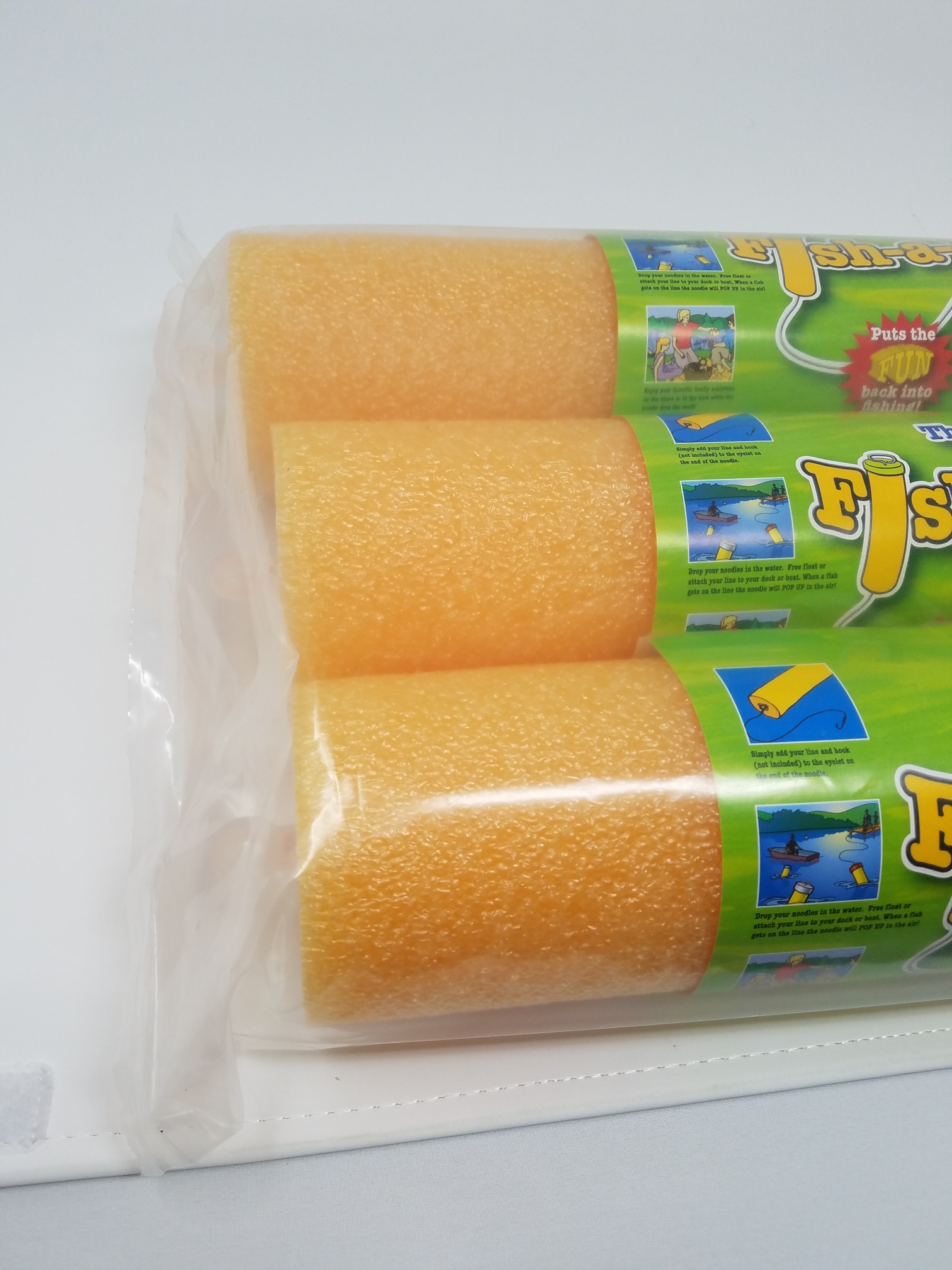 Little Stinker Pop up Fish a Noodle Fishing Float Foam Bobber, Yellow, Freshwater, Lake