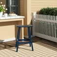 thumbnail image 5 of FADINGFREE 29" Outdoor Saddle Seat Bar Stool, HDPE Plastic Patio Bar Stool, Navy Blue, 5 of 6