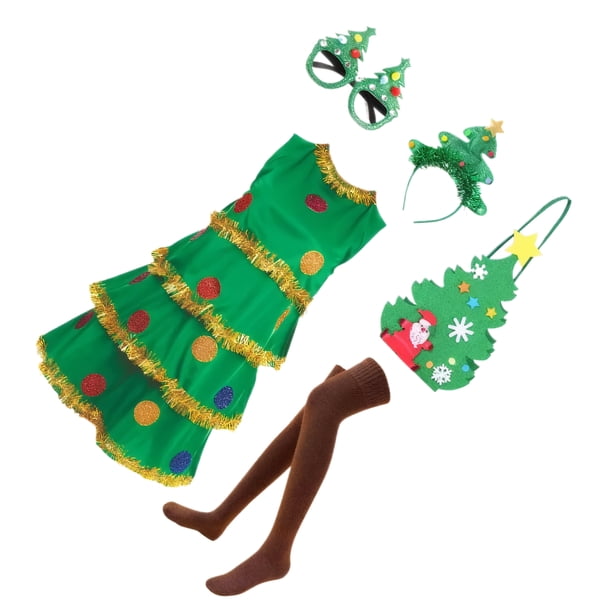 Minnieouse Disfraz de árbol de Navidad, disfraz de Cosplay con decoraciones festivas, Anime 2024, vestido de Navidad, elfo elegante para adultos Disfraces de disfraces l