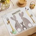 thumbnail image 2 of SLYNSHome Rabbit Bunny Happy Easter Placemats 12x18 Inch Seasonal Spring Table Mats for Party Kitchen Dining Decoration, 2 of 7