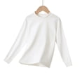 thumbnail image 5 of OGLCCG Boy's Thermal Top Cotton Mock Neck Long Sleeve Shirts for Boys Fall Winter Basic Layering Undershirt(White,4-5 Years), 5 of 5