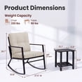 thumbnail image 5 of Tappio Outdoor Furniture 3 Piece Patio Bistro Furniture Set, Rattan Conversation Chairs Set with Side Table and Cushions, Patio Furniture Sets for Balcony Garden Porch, Grey, 5 of 6