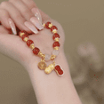 thumbnail image 2 of Pulsera de la marca Good Things Peanut Fu, diseño de nicho, temperamento avanzado, pulsera retro que combina con todo, regalo para novia, 2 of 6