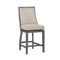 thumbnail image 3 of Home 2 Office 2 Katherine Linen Upholstered Swivel Barstool Light Grey, 3 of 5