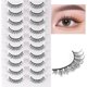 thumbnail image 2 of 10 Pairs Eyelashes 3D Natural False Lashes Soft Manga Lashes Wispy Natural, 2 of 4