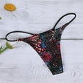 thumbnail image 3 of Aayomet String Thongs for Women Women's T Back Underpants Comfort Soft Low Rise (Red, M), 3 of 3