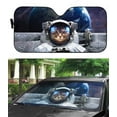 thumbnail image 5 of Custom Cat In Space Car Auto Sunshades Windshield Heat Protection, Pet Cat Sun Shades Univeral Fit Cars Suv Truck, 5 of 6