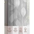 thumbnail image 6 of Silver Gray Leaves Sheer Curtains 72 Inch Length 2 Panels Set, Vintage Abstract Branch Botanical Voile Window Treatment Rod Pocket Curtains Sheers Drapes for Bedroom/Living Room/Kitchen 52"x72"x2, 6 of 7