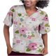 thumbnail image 3 of Blusa para mujer, mujer, día de Pascua, uniforme, ropa de trabajo, estampado, cuello en V, camisetas de manga corta con bolsillo Pompotops hkajfhjk461383, 3 of 5