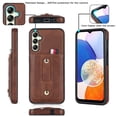 thumbnail image 5 of Allytechgroup Galaxy S23 FE 5G Case 6.4", FRID Blocking Hidden Cards Slots Kickstand Wristband Wallet Phone Case Cover for Samsung Galaxy S23 FE, Brown, 5 of 6