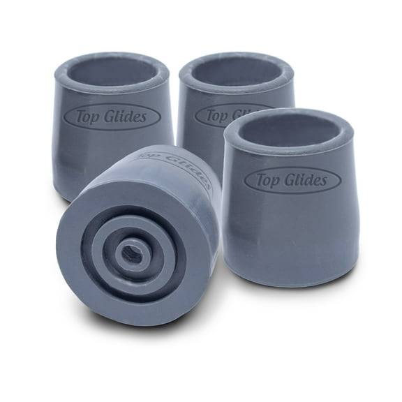 Top Glides Steel-Reinforced 1" Rubber Tips - 2 Pairs