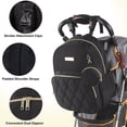 thumbnail image 5 of Baby Essentials 3 in 1 Diaper Bag Backpack, Changing Pad & Pacifier Pouch for Newborns, Infants, Toddlers - Quilted, Smooth, Sheek, Padded in Design, 5 of 8