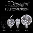 thumbnail image 3 of LEDimagine G95 Fairy Light Bulb, 50 Cool White LED Diodes Inside, Clear Glass Finish, E26 Base, 3 of 6