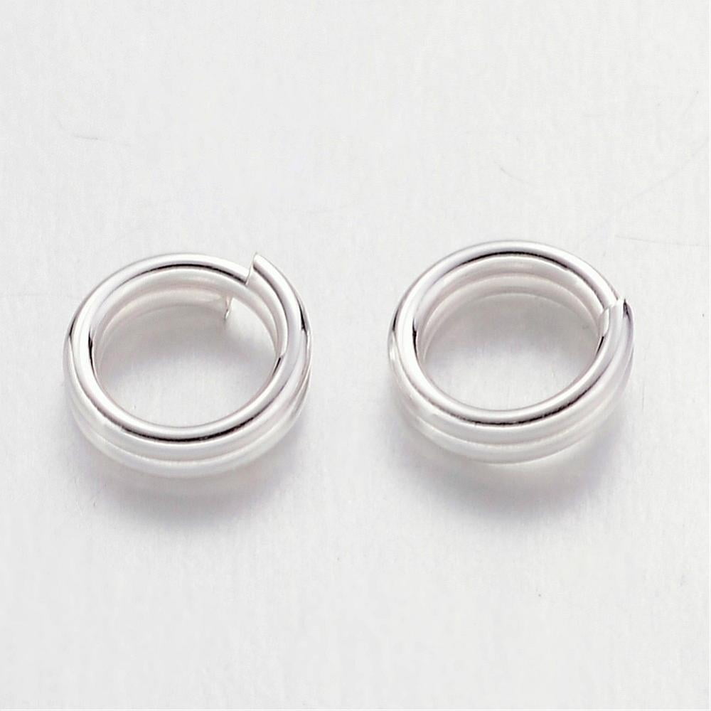 1000gs Iron Split Rings Double Loops Jump Rings Cadmium Free & Lead Free Silver color Plated 4x1.4mm about 3.3mm inner diameter about 20000pcs/1000g