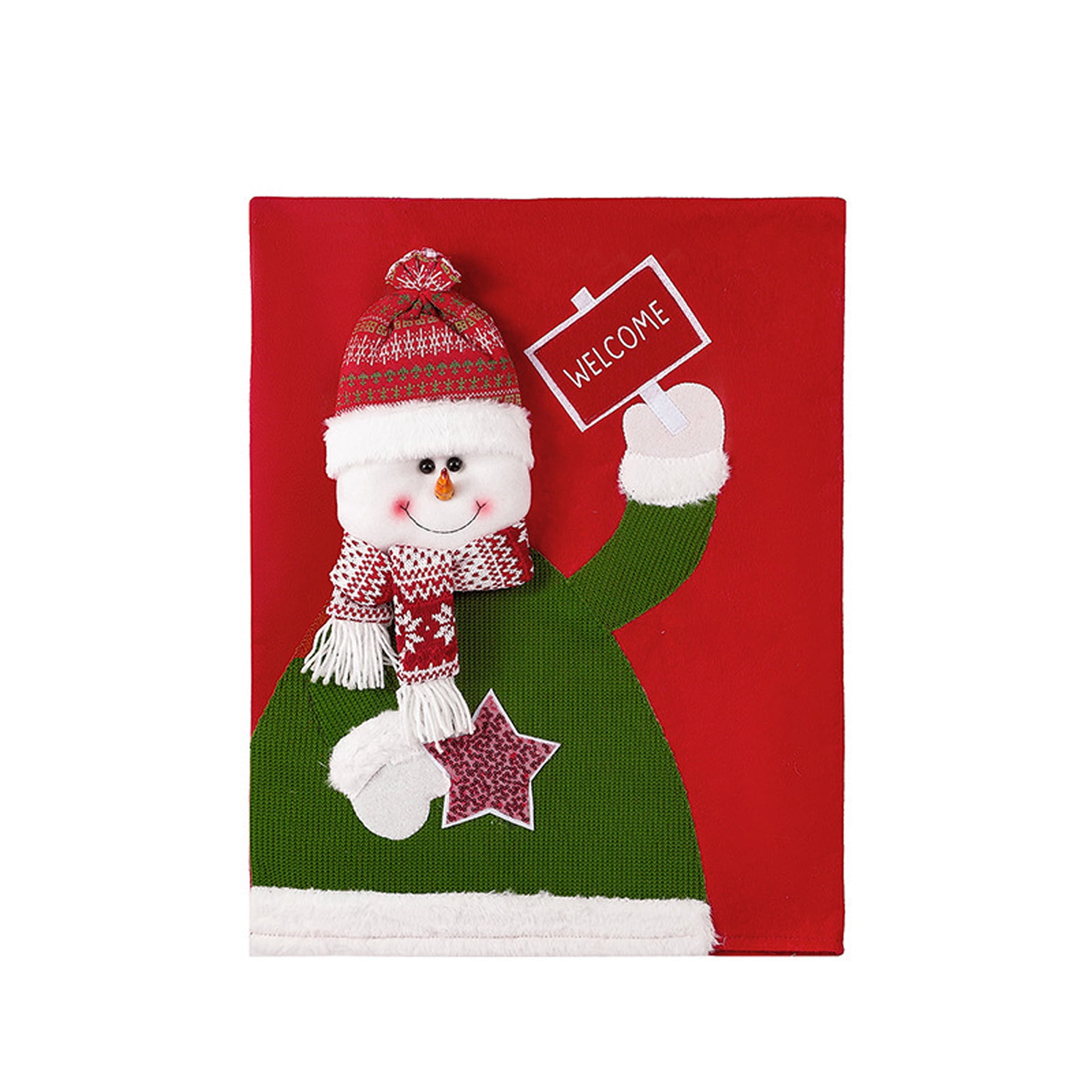 Nituyy Christmas Chair Covers Santa Claus Snowman Chair Back Covers Dining Chair Slipcovers for Home Dinner Table Chairs Decoration Walmart