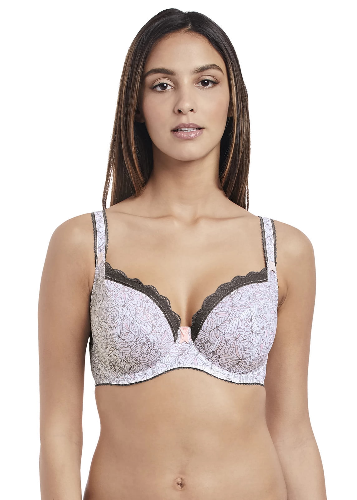 Freya Womens Urban Echo Underwire Plunge Balcony K Cup Bra 32h Mist