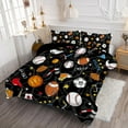 thumbnail image 6 of Twin Sports Comforter Set Black Ball Bedding Sets for Boys Girls Kids Teen 3D Soccer Basketball Baseball Football Design 5Pcs Bed in A Bag, 6 of 7