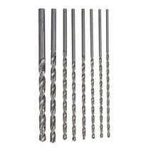 WORGEOUS Drill Bit Sets For Metal Extra Long Metric Drill Bits Set Silver 8Pcs 200mm