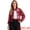 Wine Red, variant on Unique Bargains Women's Zip Up Long Sleeve See Through Sheer Bomber Jackets XL Black