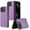 Purple, variant on ELEHOLD Case for Google Pixel 9 Pro Fold/Fold2, Luxury Anti-Scratch Bling Glitter PU Leather Case with Wireless Charging,Purple