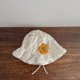 thumbnail image 4 of Infants Protective Sun Hat with Floral Accent, Comfortable Baby Flower Fisherman Hat Outdoor Basin Caps for Girls Yellow, 4 of 4