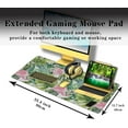 thumbnail image 4 of Gaming Mouse Pad Game Mat Pc Mouse Pads Large Desk Pads Computer Desk Pad Waterproof Non-Slip Rubber Base 35.4" X 15.7" for Game Office, Watercolor Tropical Palm Tree with Flamingo, 4 of 6