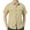 Khaki, variant on CaComMARK PI Men's Short Sleeve Fishing Shirt Wicking Fabric Sun Protection Casual Cargo Pockets Button Down Shirts Army Green L
