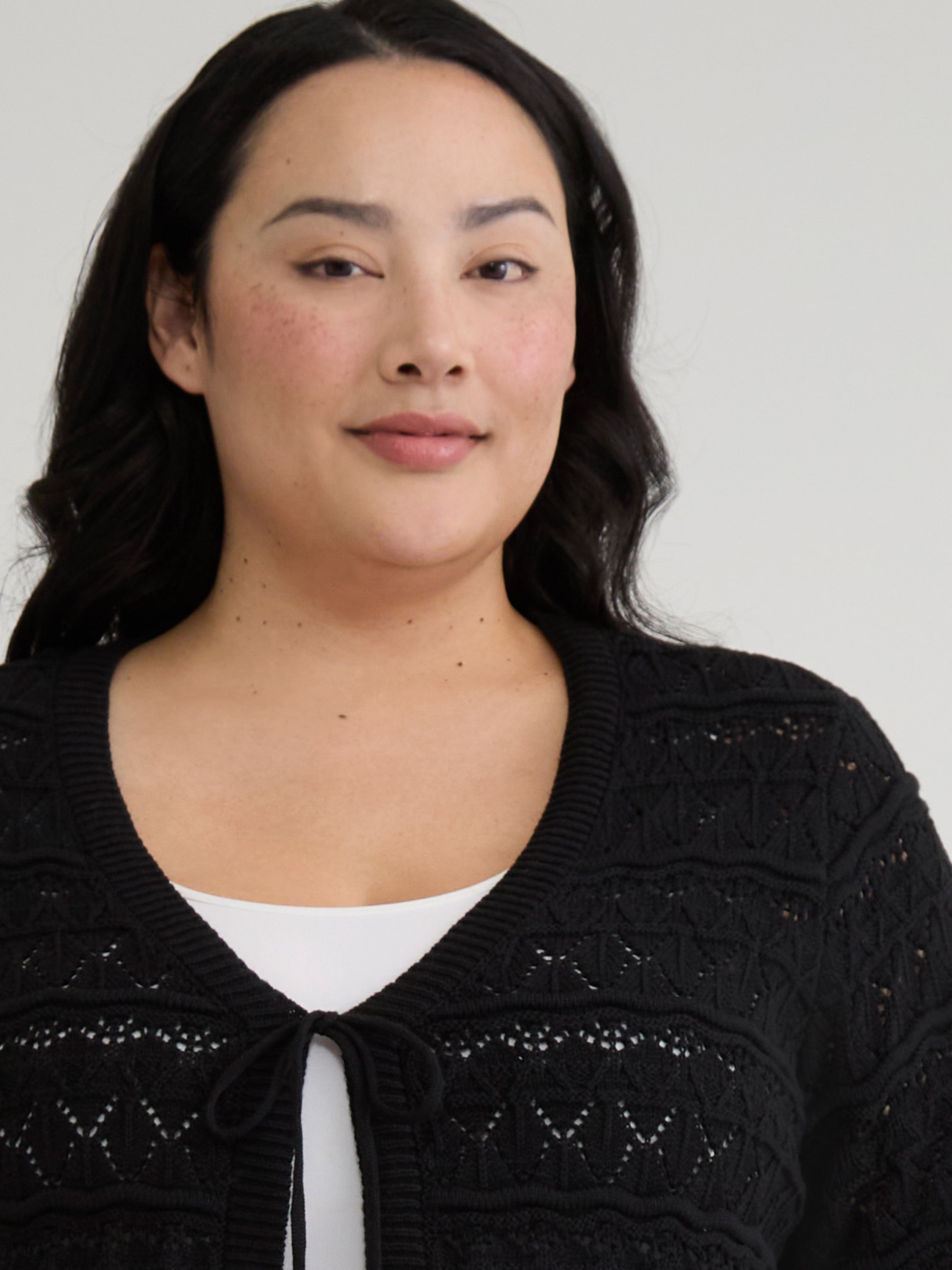 Terra & Sky Women's Plus Open Front Cardigan with Short Sleeves, Sizes 0X-5X