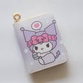 thumbnail image 1 of Kawaii Sanrio Cartoon Zero Wallet Animation Hellokitty Mymelody Cinnamoroll Cute Card Bag, Fashion Print Short Zipper Key Bag, 1 of 4