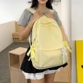 thumbnail image 6 of Zecgelong Striped Backpack 3 Piece Set Large Capacity College Style School Daypack Yellow, 6 of 7