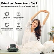 Sonic Alert - Sonic Shaker Portable Super Loud Digital Alarm Clock for Heavy Sleepers, Compact Design, Camouflage