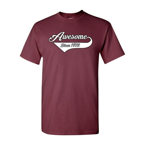 Awesome Since 1972 With Tail Gift Novelty DT Adult T-Shirt Tee