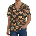 thumbnail image 3 of Sigee Heart Print Men's Shirts Casual Button Down Short Sleeve Summer Beach Shirt Hawaiian Vacation Shirts Tee Shirt-, 3 of 7