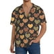 thumbnail image 1 of Fotbe Heart Camisa Estampada de Manga Corta para Hombre, Casual de Verano, Estilo Playero, Sin Arrugas-Medium, 1 of 5
