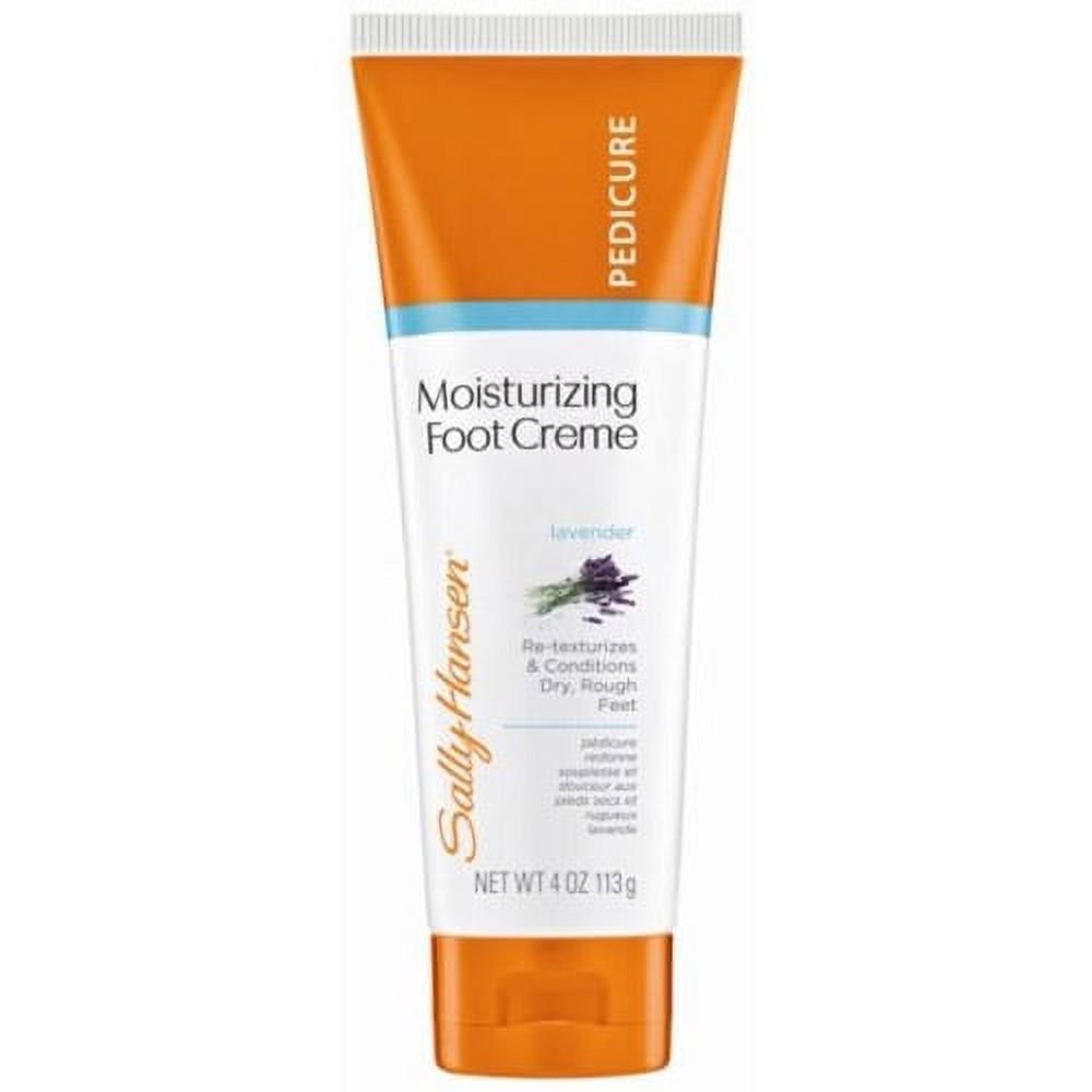 Sally Hansen PEDICURE Moisturizing Foot Creme with Lavender. Re-texturizes & Conditions Dry Rough Feet 4oz
