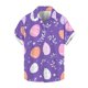 thumbnail image 1 of Blusas y camisas de manga corta con cuello en V Camisa estampada de Pascua para hombre Camisa abotonada Top de poliéster para hombre, 1 of 4