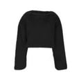 thumbnail image 4 of YueHuiYing Women Fashionable Crew Neck Cropped Sweater Casual Long Sleeve Knit Tops Pullover Sweater, 4 of 6